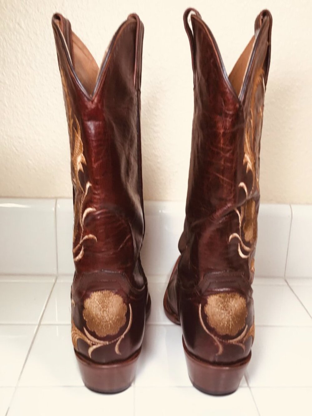 Shyanne Women's Brown Leather Embroidered Western Cowboy Boots Size 6 B - Picture 10 of 16